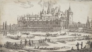 Slott vid en flod av Jean Chaufourier