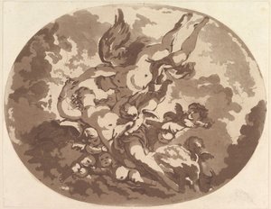 Venus och Amor, 1766. av Jean Claude Richard Saint Non