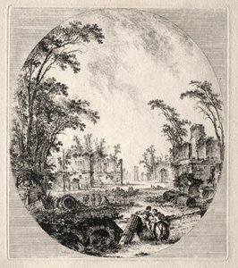 En del av den gamla vägen via Appia, 1756.