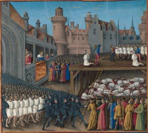 Massaker av de saracenska fångarna, beställd av kung Richard Lejonhjärta, 1191, 1474-1475.