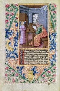 Ms Lat. Q.v.I.126 f.97v St. Matteus, från Louis dOrleans