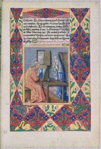 Ms Lat. Q.v.I.126 f.99 St. Lukas målar Jungfru Maria, från Louis dOrleans