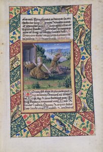 Ms Lat. Q.v.I.126 fol.15 Adam och Eva sliter, från Louis dOrleans