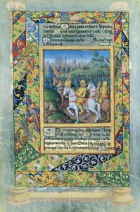 Ms. Lat. Q.v.I.126 fol.28v Israeliternas armé, från Louis dOrleans