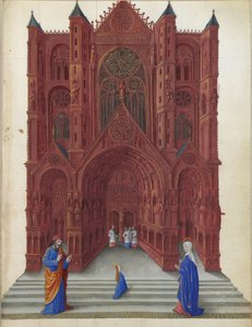Très Riches Heures du duc de Berry - Presentationen av Jungfru Maria i Jerusalems tempel folio 137r