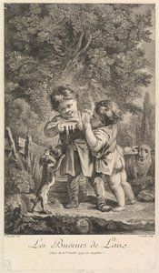 Dricksmjölk, 1700-tal. av Jean Daullé
