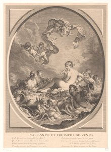 Geboorte i Venus triumf Venus födelse och triumf. (titel på objekt) av Jean Daullé