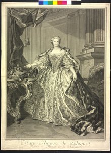 Maria Leszczynska (etsning) av Jean Daullé