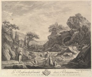 Resande kvinnor dricksvatten, 1758.