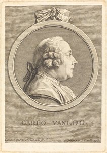 Carle Vanloo av Jean Daullé after Charles Nicolas Cochin II