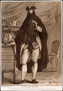 Titelsida från Divers Portraits, pub. 1775 års etsning. av Jean David Genois