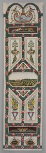 Verdures du Vatican, ca 1799 (vävt siden- och metalltråd med broderi)   Datum: ca. 1799 Medium: Vävd siden- och metalltråd med applicerat siden- och chenillebroderi av Jean-Desmosthene Dugourc