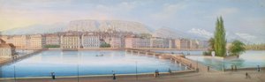 Genèvesjön: utsikt över sjön av Jean Dubois