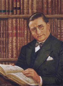 Armand Albert Rateau i sitt bibliotek, av Jean Dunand (1877-1942) av Jean Dunand