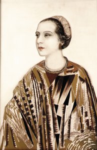 Porträtt av "Madame Fontaine" av Jean Dunand
