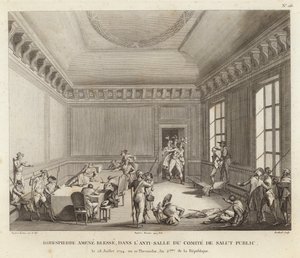 Maximilien de Robespierre leder ett överfall av Jean Duplessi Bertaux