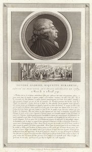 Porträtt av Honore Gabriel Riqueti, comte de Mirabeau