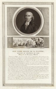 Porträtt av Jean-Marie Roland, vicomte de la Platiere