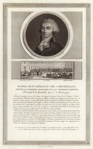 Porträtt av Marie-Jean Herault de Sechelles