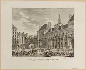 Attentat mot kollektivhuset Maison i Paris av Jean Duplessis Bertaux