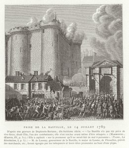 Stormningen av Bastiljen, Paris, Franska revolutionen, 14 juli 1789