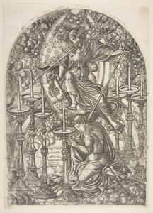 Saint John ser sju guldljusstakar, från Apocalypse.n.d.