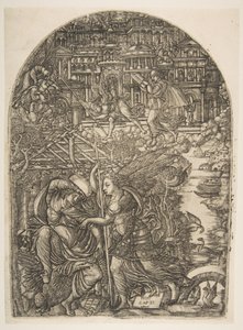 Ängeln visar Saint John the New Jerusalem, från Apocalypse.n.d. av Jean Duvet