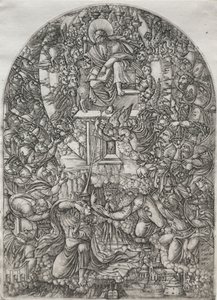 Apokalypsen: Johannes kallad till himlen, 1555. av Jean Duvet