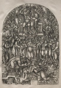 Apokalypsen: En oräknelig mängd som står framför tronen, 1546-1556. av Jean Duvet