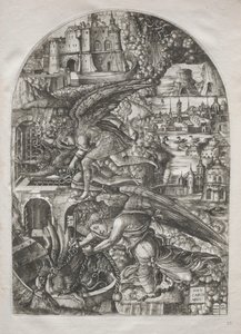 Apokalypsen: Satan bunden i tusen år, 1546-1555. av Jean Duvet