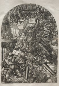 Apokalypsen: Ängeln ger Johannes boken att äta, 1546-1556. av Jean Duvet