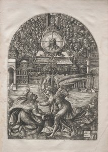 Apokalypsen: Ängeln visar St. Johannes fontänen av levande vatten, 1546-1556. av Jean Duvet