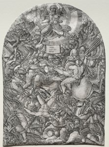 The Apocalypse: The Angel in the Sun Calling the Birds of Prey, 1500-talet. av Jean Duvet