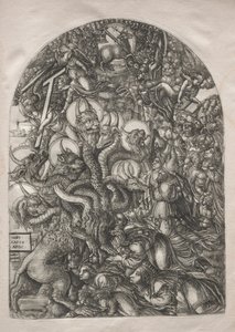 Apokalypsen: Odjuret med sju huvuden och tio horn, 1546-1556.