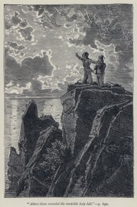 "Ovanför dem ljöd den osynliga heliga klockan" (gravyr)