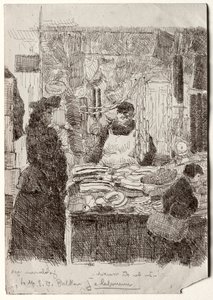 På den gamla marknaden av Jean Emile Laboureur