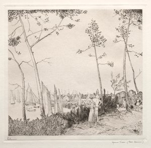 Promenaden i hamnen av Jean Emile Laboureur