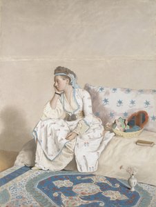 Marie Fargues, målarens fru Porträtt av Marie Fargues, konstnärens hustru, i turkisk kostym