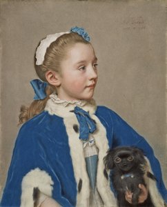 Porträtt av Maria Frederike van Reede-Athlone vid sju års ålder av Jean Étienne Liotard