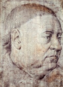 Teckning för porträtt av Guillaume Jouvenel des Ursins, Charles VII:s kansler av Jean Fouquet (cirka 1415-cirka 1481) av Jean Fouquet