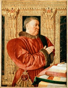 Porträtt av Frankrikes justitieminister Guillaume Jouvenel des Ursins (målning av Jean Fouquet