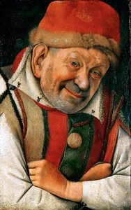 Renässans: Porträtt av hovnarren Pietro Gonella (Gonnella) (död 1441), domstolen i huset Este i Ferrara - Porträtt av hovnarren Gonella i Ferrara av Fouquet, Jean (1420-1481), ca 1445. Olja på trä , 36,1x23,8. Konsthistoriska museet, Wien