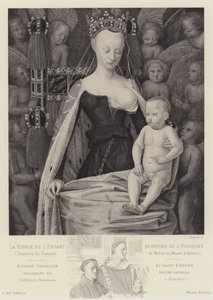Jungfrun och barnet omgiven av änglar, c1450 av Jean Fouquet