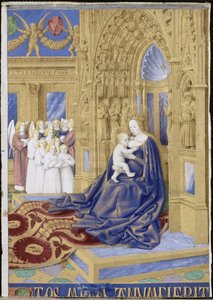 The Virgin and Child tronade Hours of Étienne Chevalier av Jean Fouquet