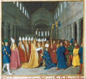 Karl den Stores kröning, ca 1460 (miniatyr)
