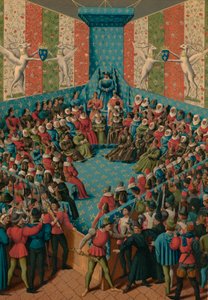 Dom över Johannes II av Alencon, 1400-talet av Jean Fouquet