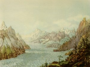 "Mer de Glace eller Glacier des Bois", 1787, 1946.