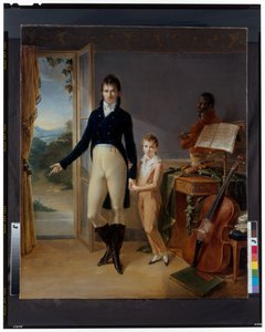 Porträtt av Frédéric Donnadieu och hans son Frédéric