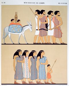Fresk av Nevothphs grav vid Beni-Hassan-El-Qadim (Beni Hasan), 1835-45
