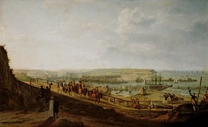 Napoleon I (1769-1821) besökte lägret i Boulogne i juli 1804, 1806
